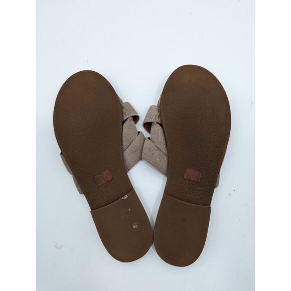 FRYE Criss Cross Slide Sandal Women's size 10M Casual Summer Leather - Picture 5 of 7